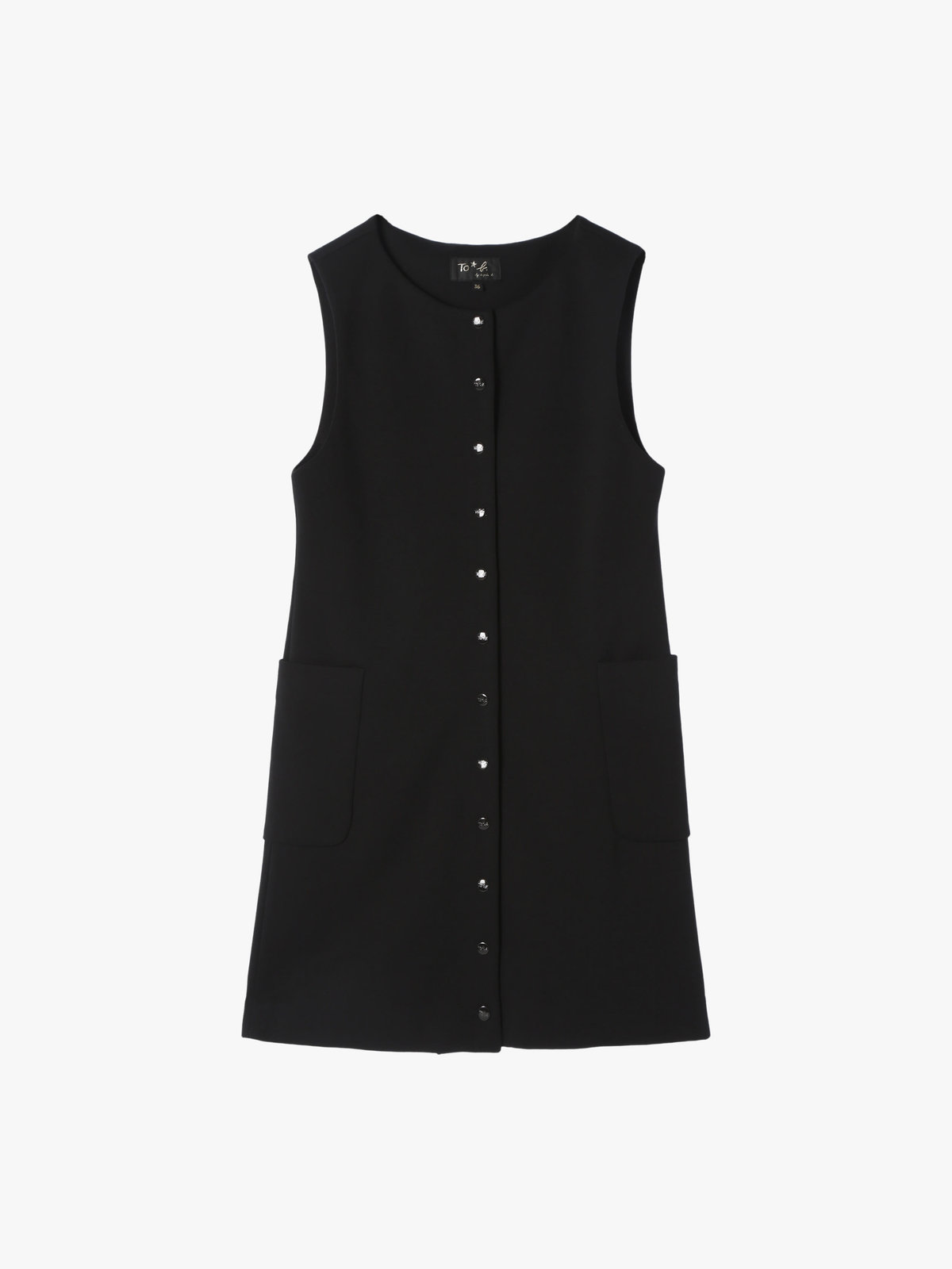 To b. by agnès b. 【Outlet】ポンテ ジレ ワンピース ブラック