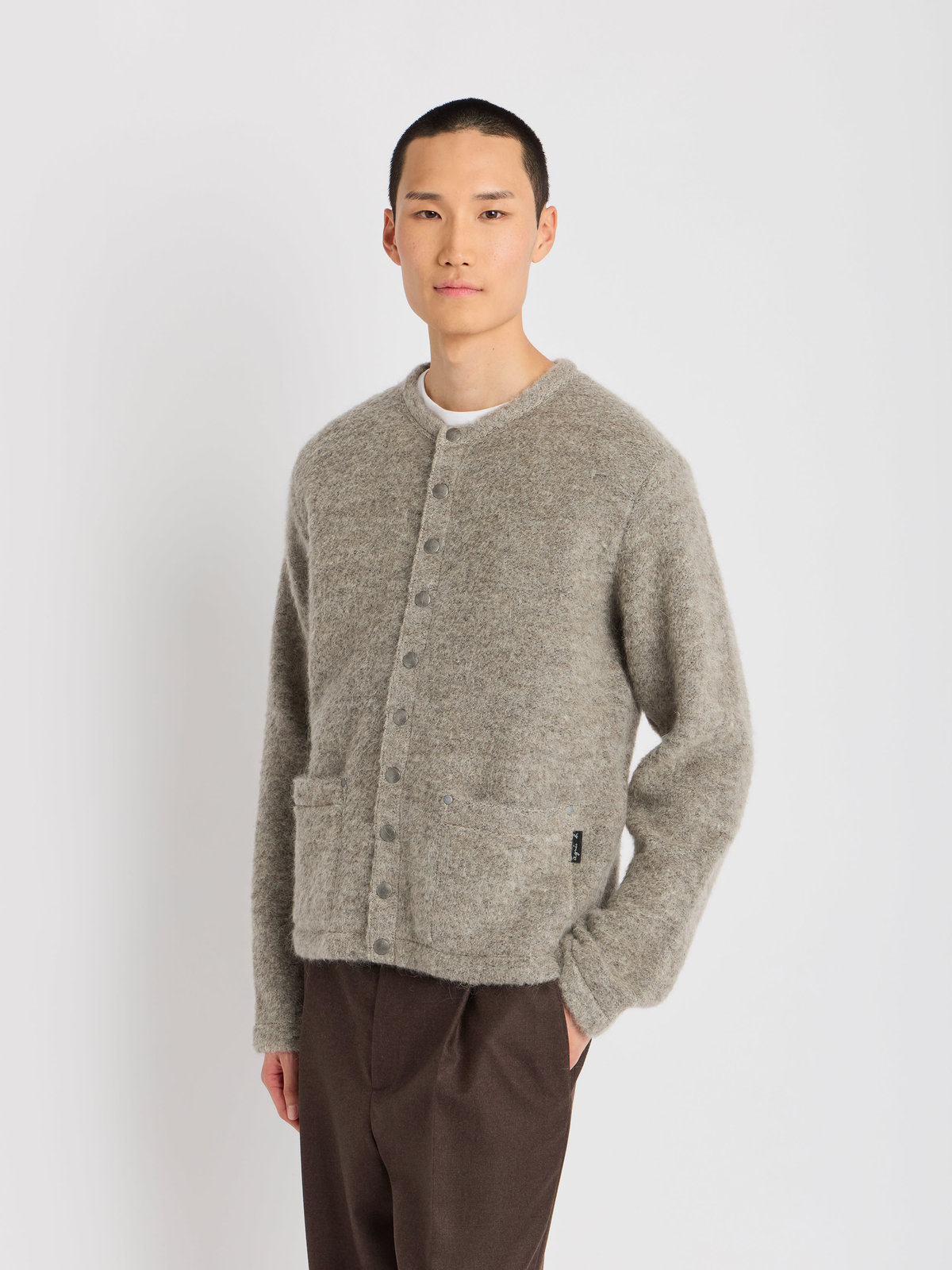 HOMME メンズ メンズ カーディガン ブラウン