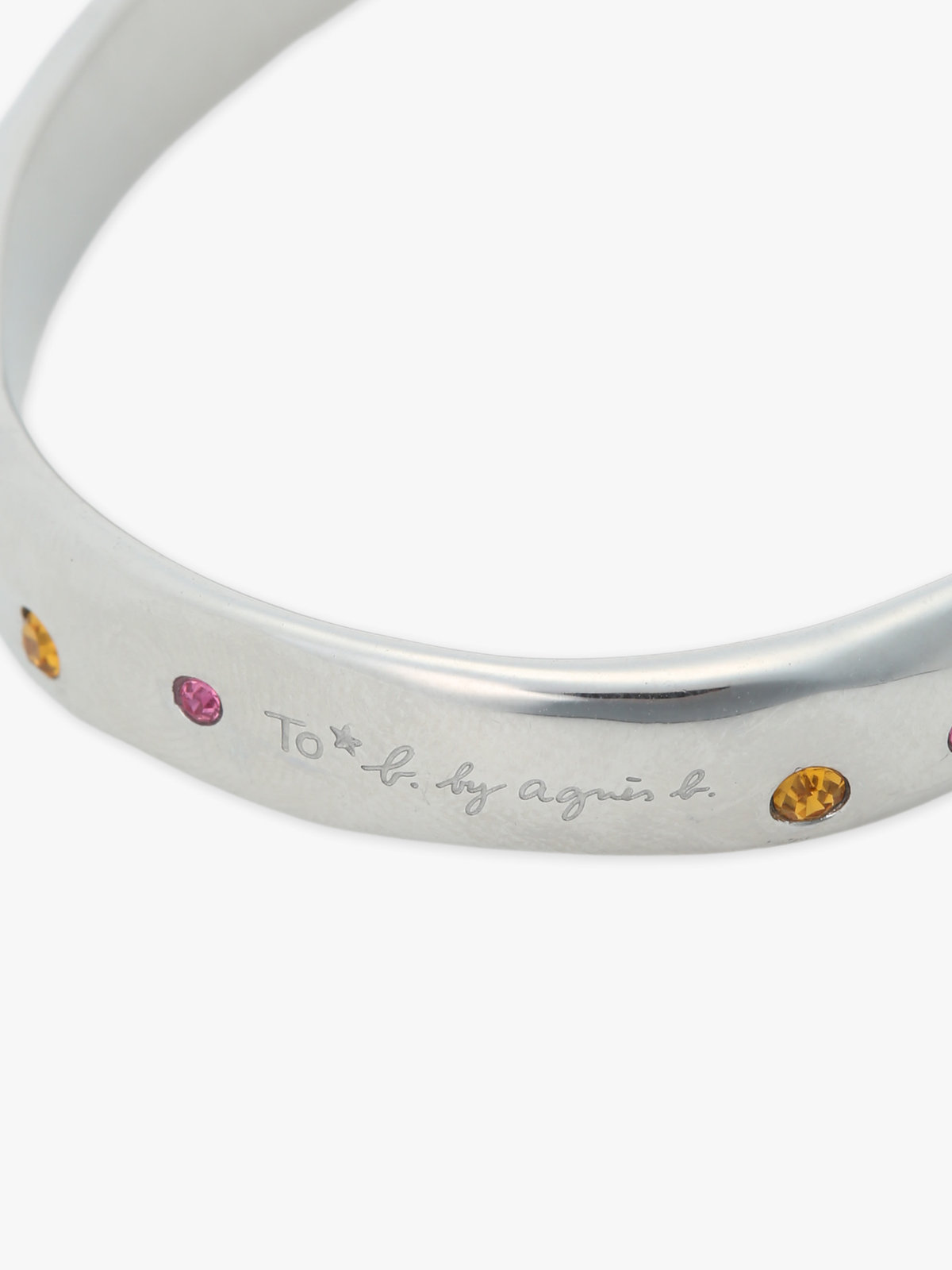 To b. by agnès b. マルチカラー ストーン バングル シルバー