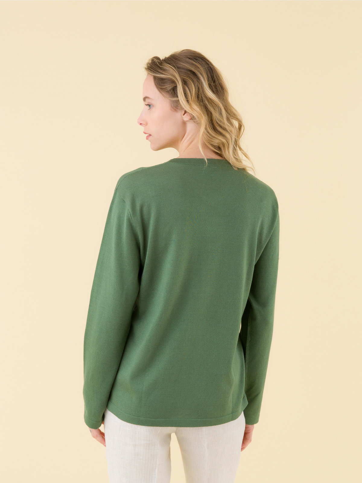 FEMME ウィメンズ LZ46 PULLOVER Vネックプルオーバー グリーン系その他