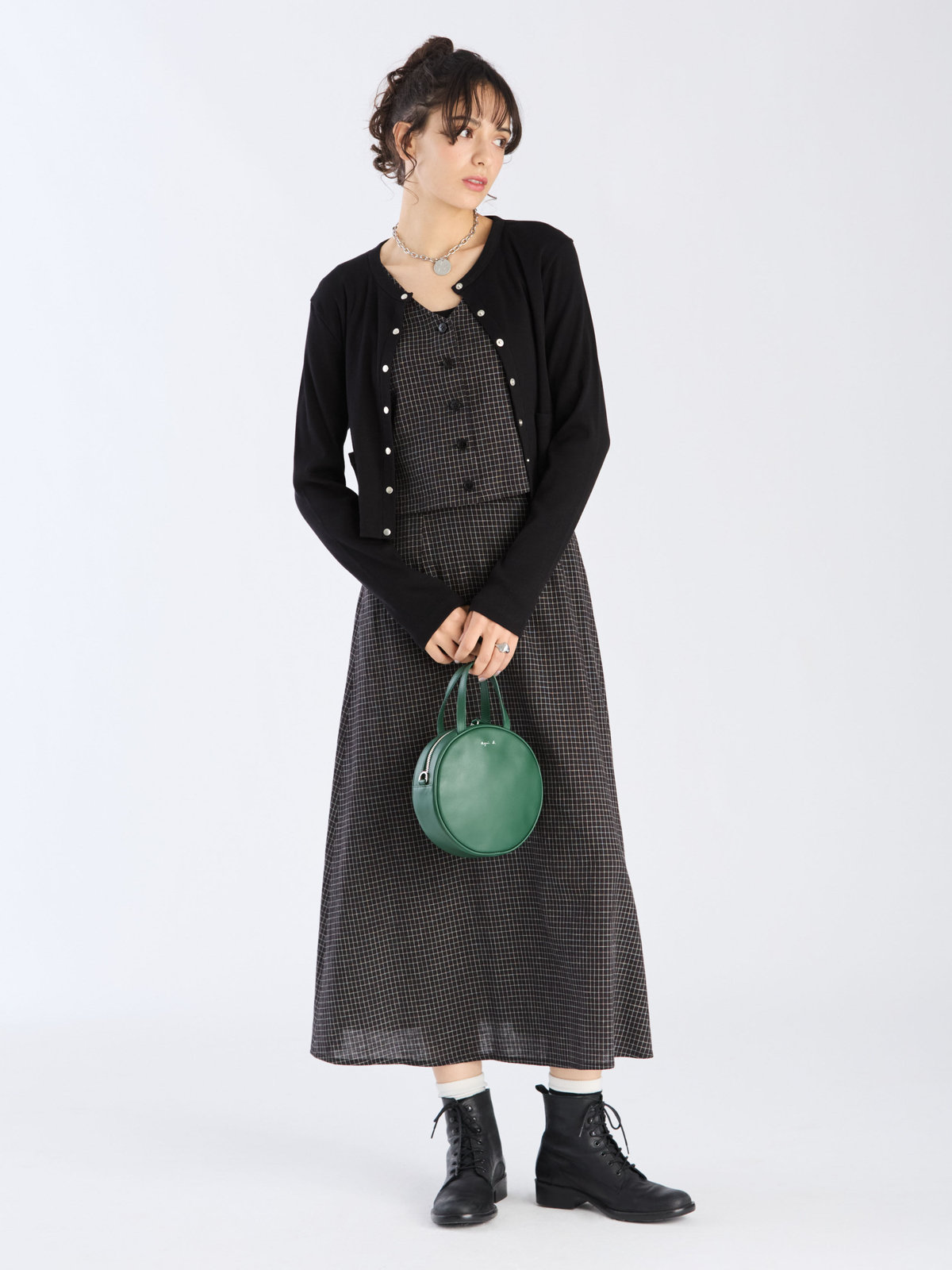 To b. by agnès b. 【Outlet】コットン リブ ジャージー カーディガン ブラック