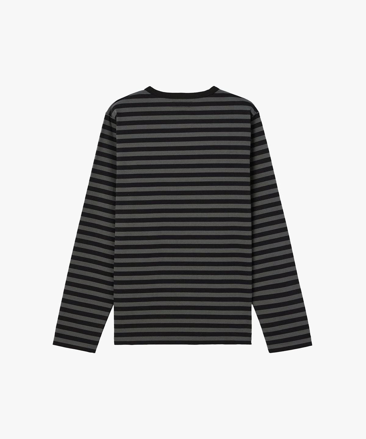 HOMME メンズ メンズ 細ボーダー コットン 長袖 Tシャツ "Coulos" グレー系その他