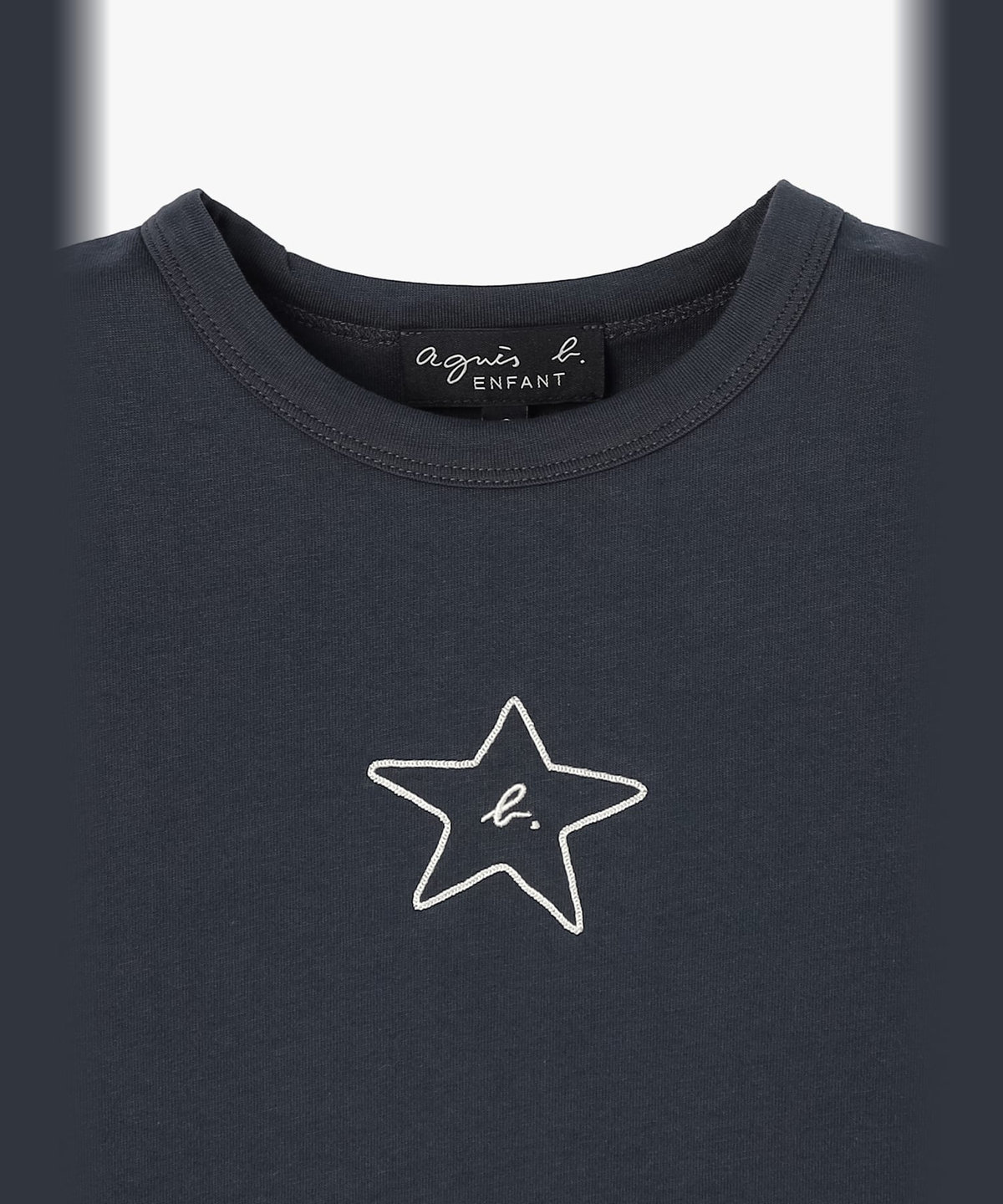 ENFANT ガールズ キッズ "b." ロゴ スター コットン 半袖 ワンピース "Pirate" グレー