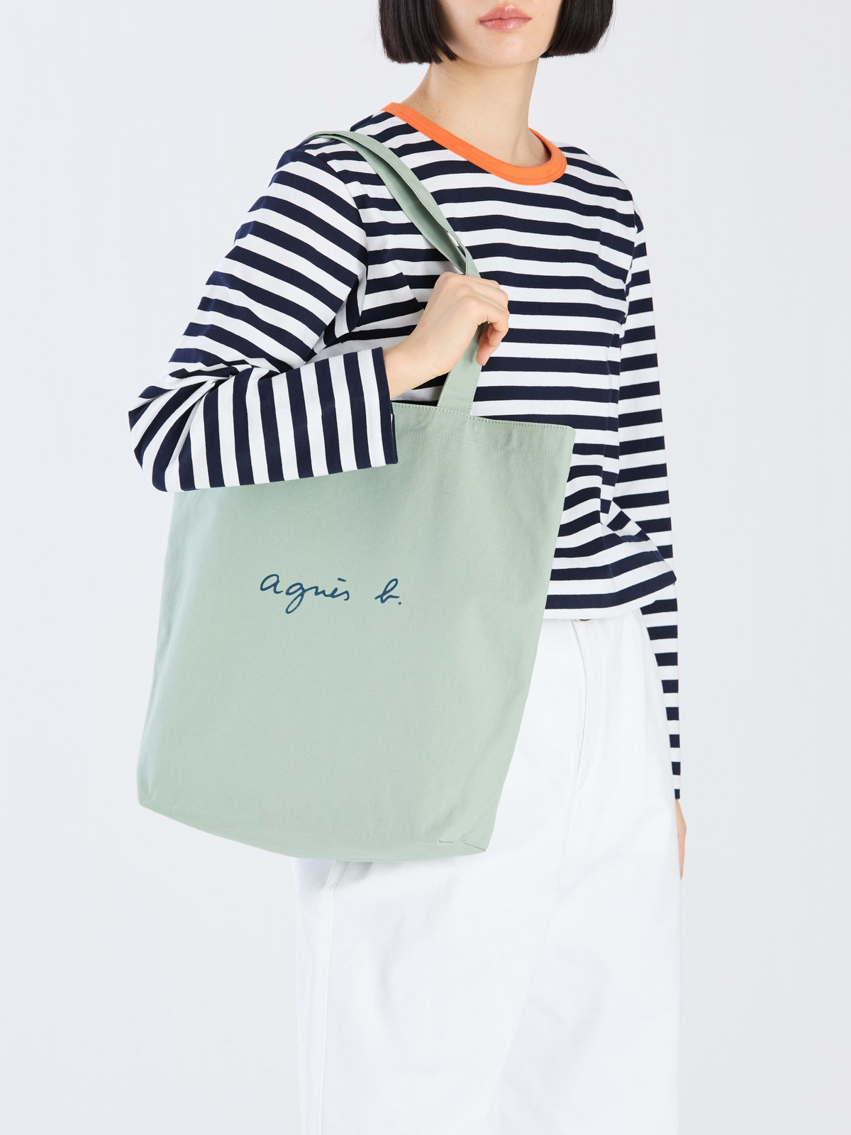 VOYAGE ウィメンズ バッグ＆ウォレット ロゴ コットン リバーシブル トートバッグ "Paulette" YAS18-01 ライトグリーン