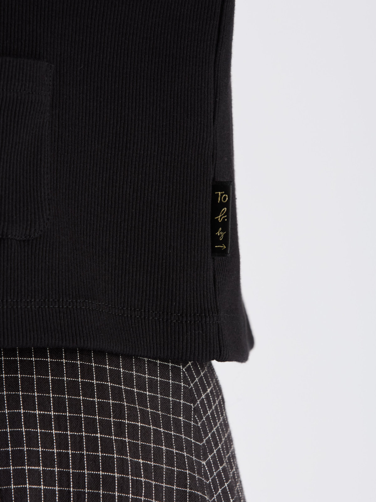 To b. by agnès b. 【Outlet】コットン リブ ジャージー カーディガン ブラック