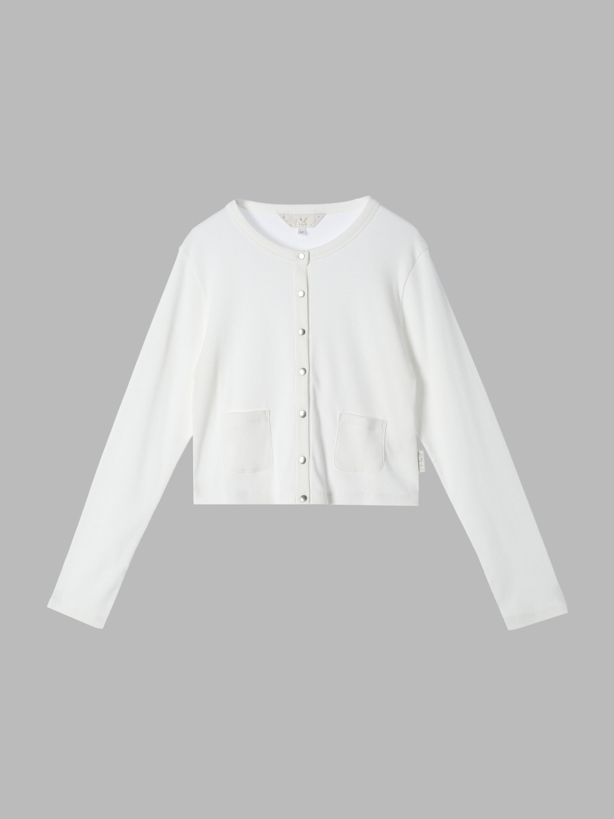 To b. by agnès b. 【Outlet】コットン リブ ジャージー カーディガン ホワイト