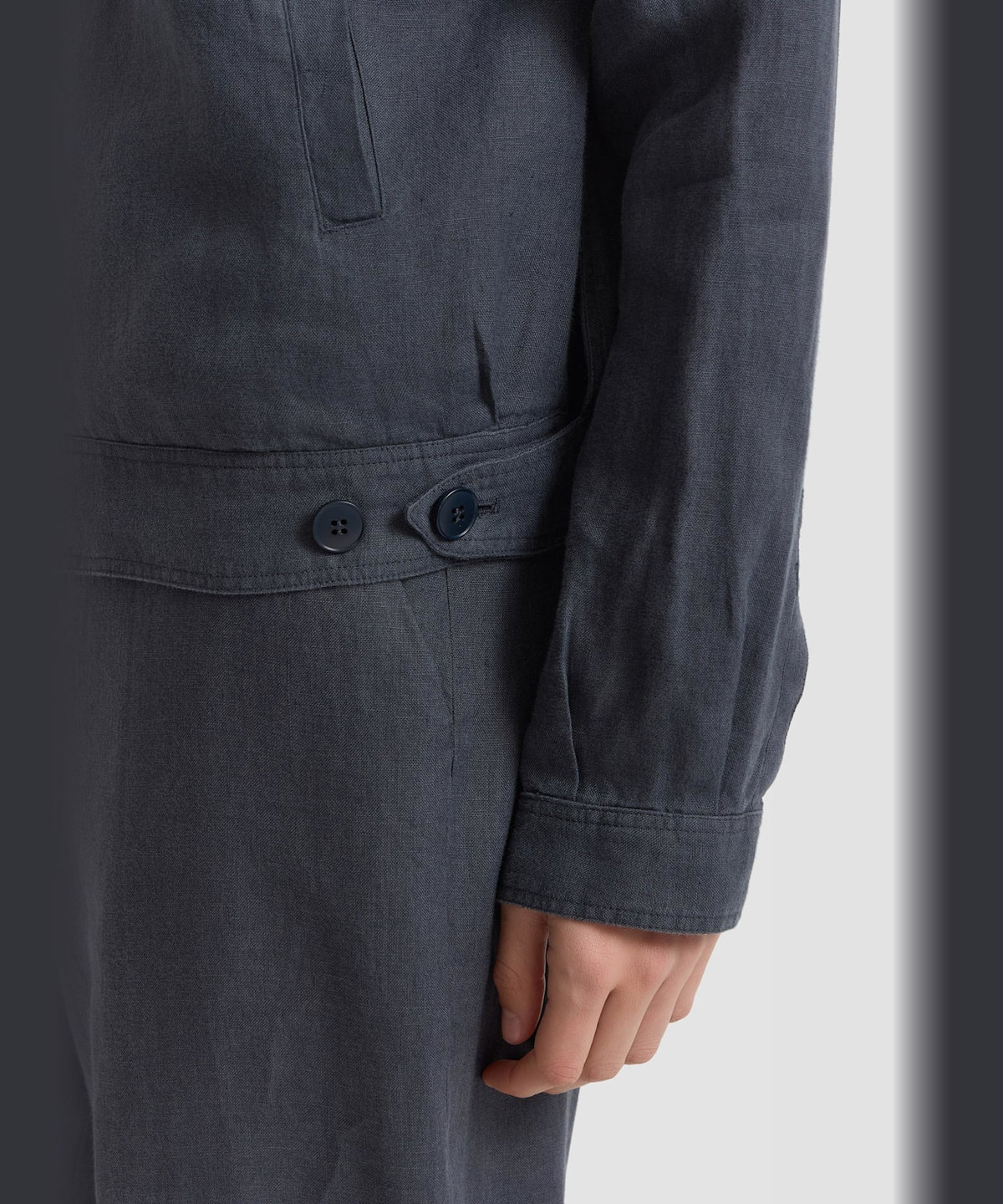 FEMME ウィメンズ リネン 長袖 ジャケット "Deleuze" グレー