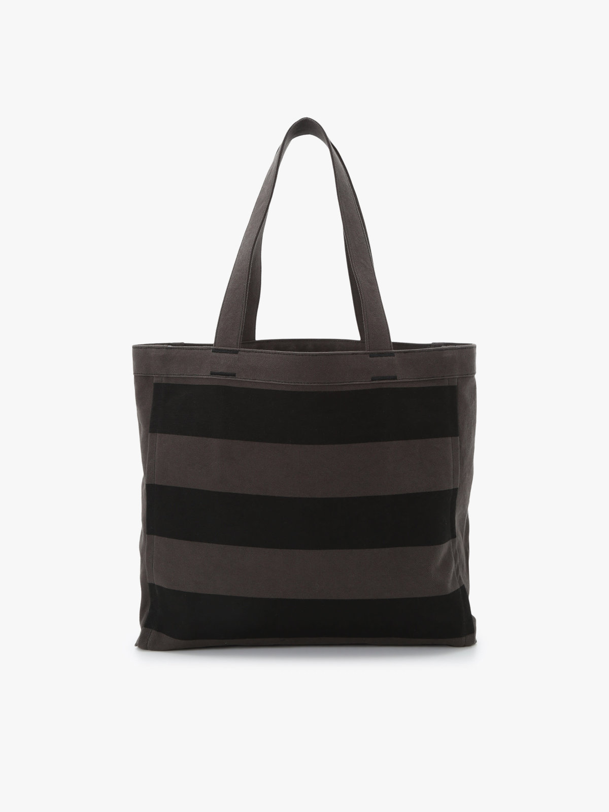 HOMME メンズ agnes b. x NH ボーダートートバッグ グレー