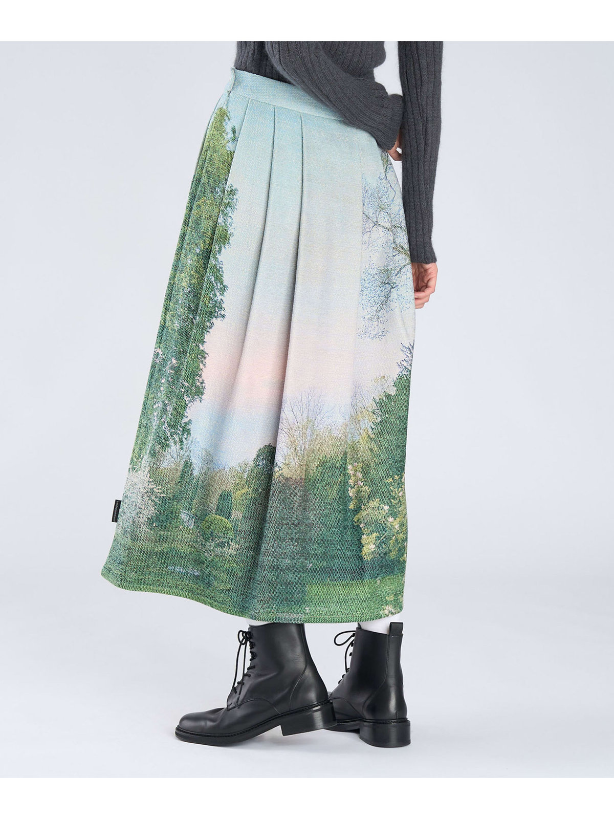 FEMME ウィメンズ フォトプリント ロング フレアスカート "Jardin" マルチ
