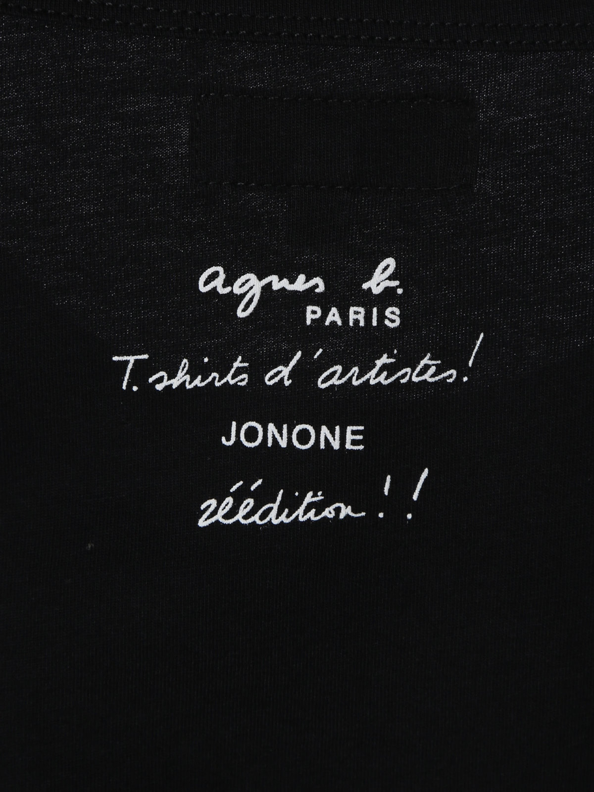 FEMME ウィメンズ プリント コットン 半袖 アーティスト Tシャツ "JonOne" ブラック