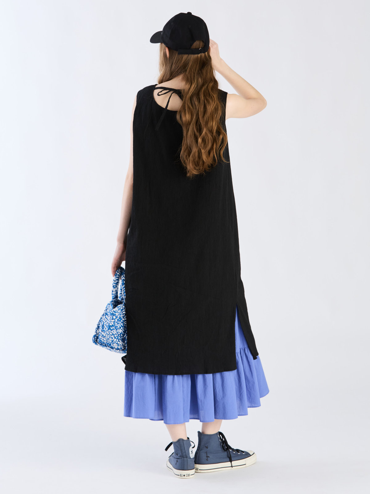 To b. by agnès b. 【Outlet】コットンクレープドレス ブラック