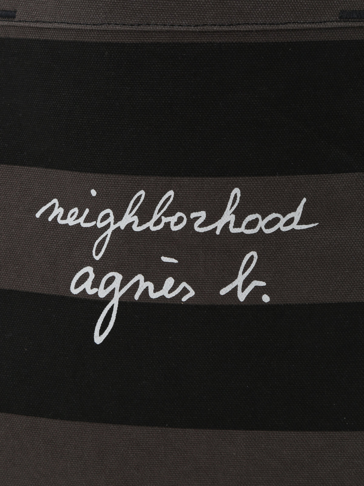 HOMME メンズ agnes b. x NH ボーダートートバッグ グレー