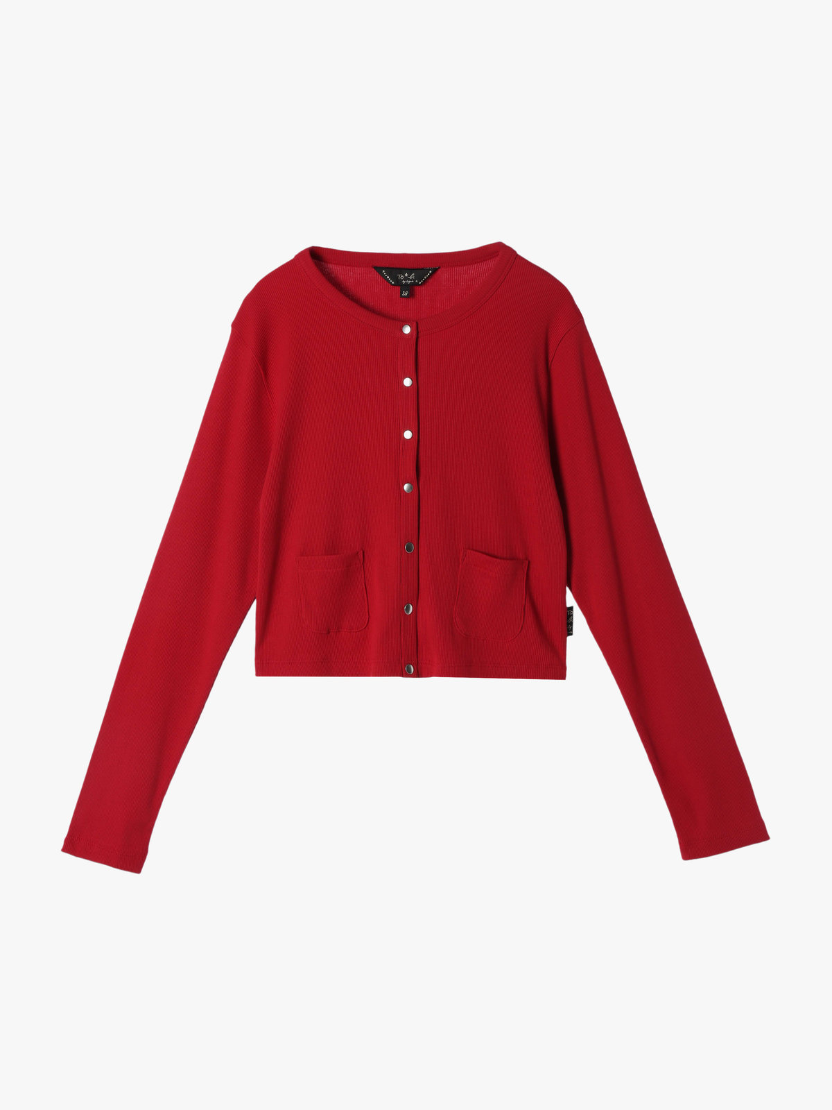 To b. by agnès b. 【Outlet】コットン リブ ジャージー カーディガン レッド