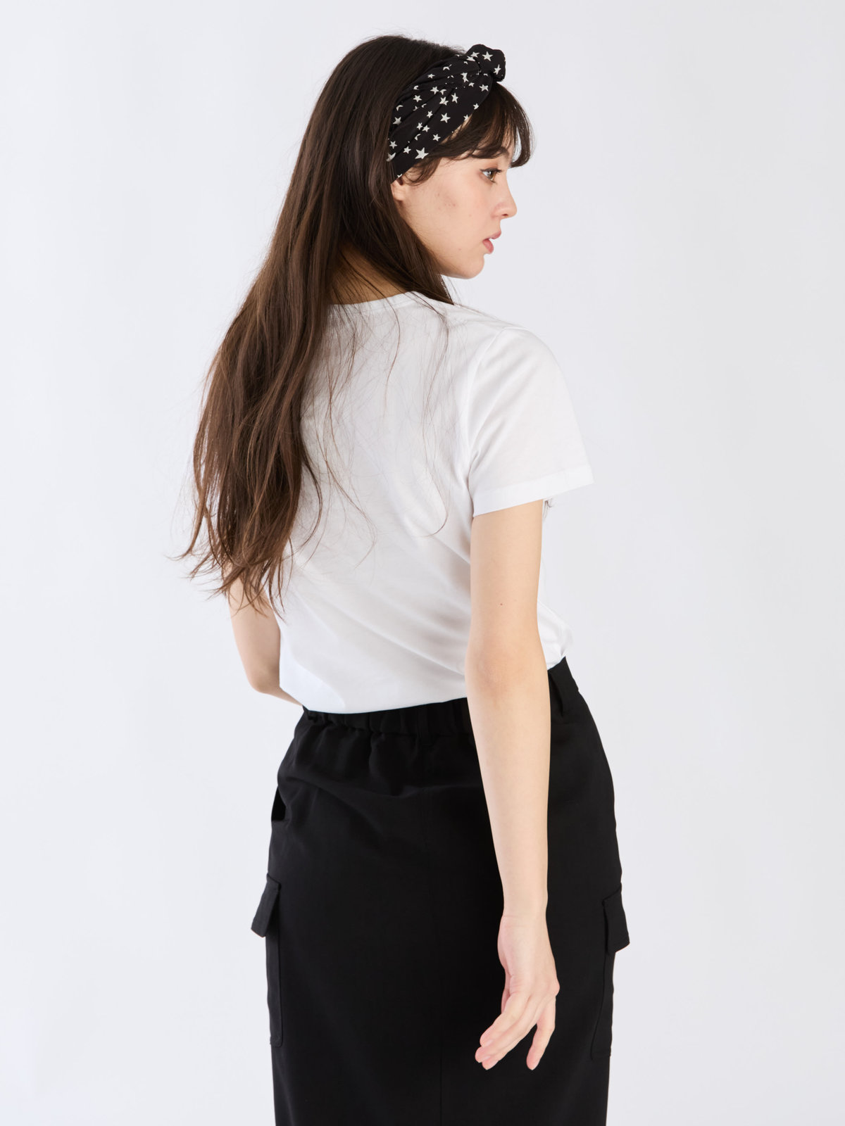 To b. by agnès b. ミニロゴ コットン 半袖 Tシャツ ホワイト