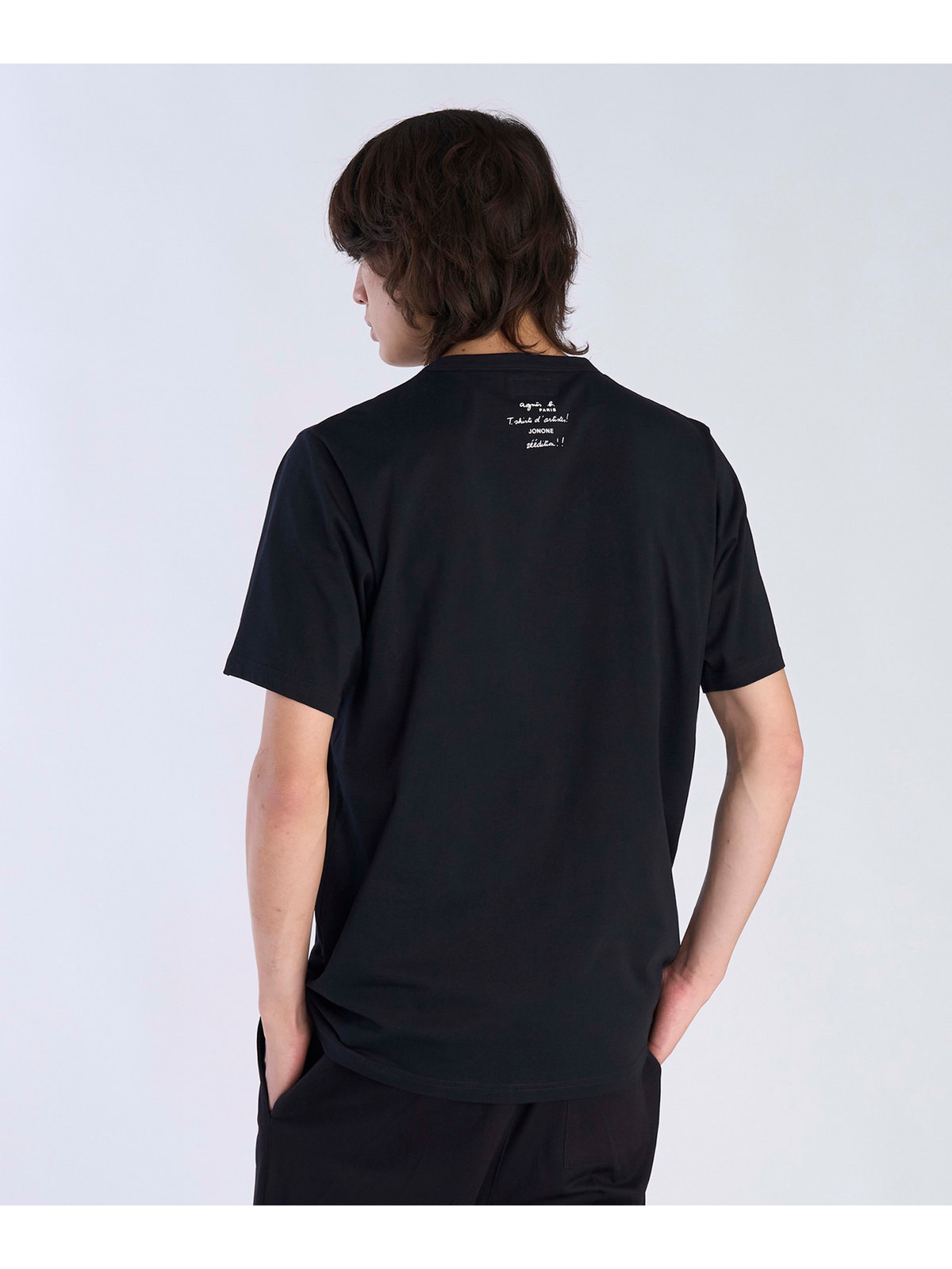 FEMME ウィメンズ プリント コットン 半袖 アーティスト Tシャツ "JonOne" ブラック