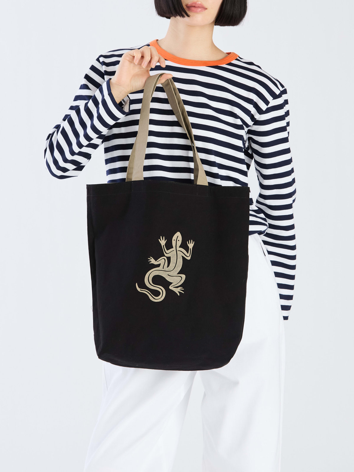 VOYAGE ウィメンズ バッグ＆ウォレット ロゴ コットン リバーシブル トートバッグ "Paulette" YAS18-01 グレー系その他