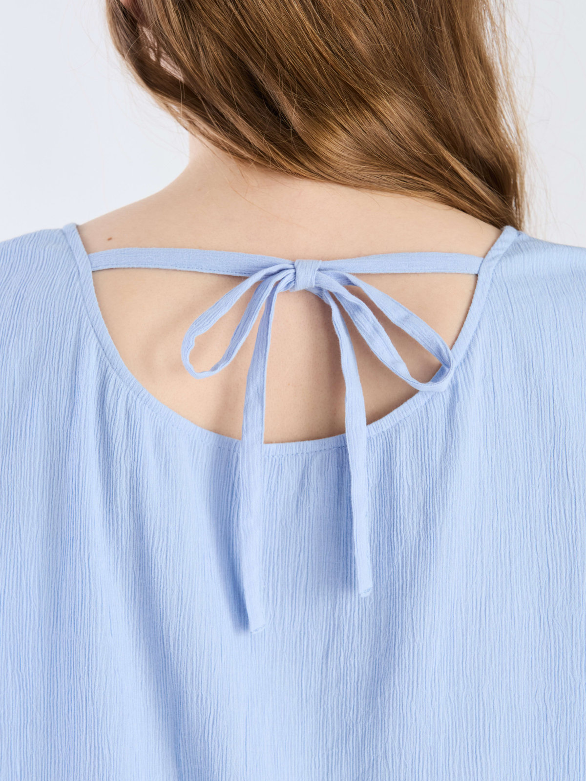 To b. by agnès b. 【Outlet】コットンクレープドレス ブルー