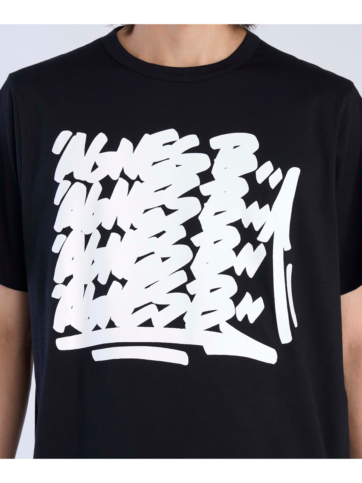 FEMME ウィメンズ プリント コットン 半袖 アーティスト Tシャツ "JonOne" ブラック