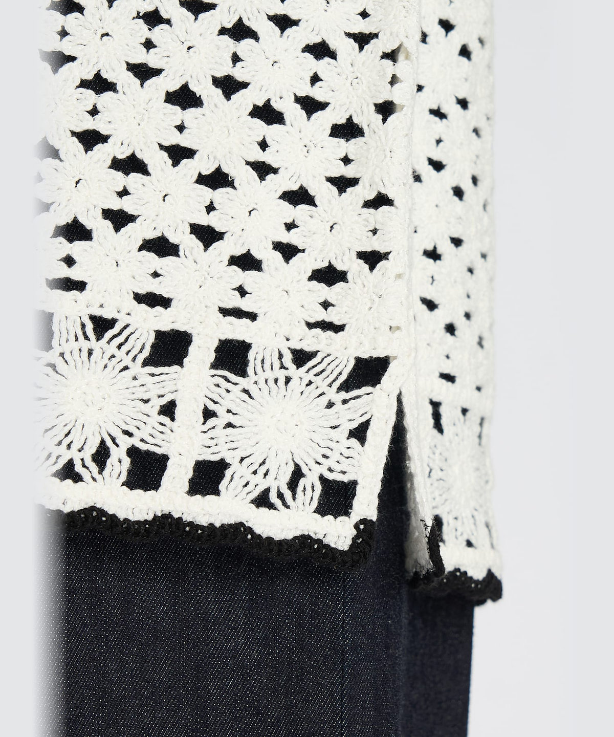 To b. by agnès b. レース 刺繍 コットン ノースリーブ ワンピース ホワイト
