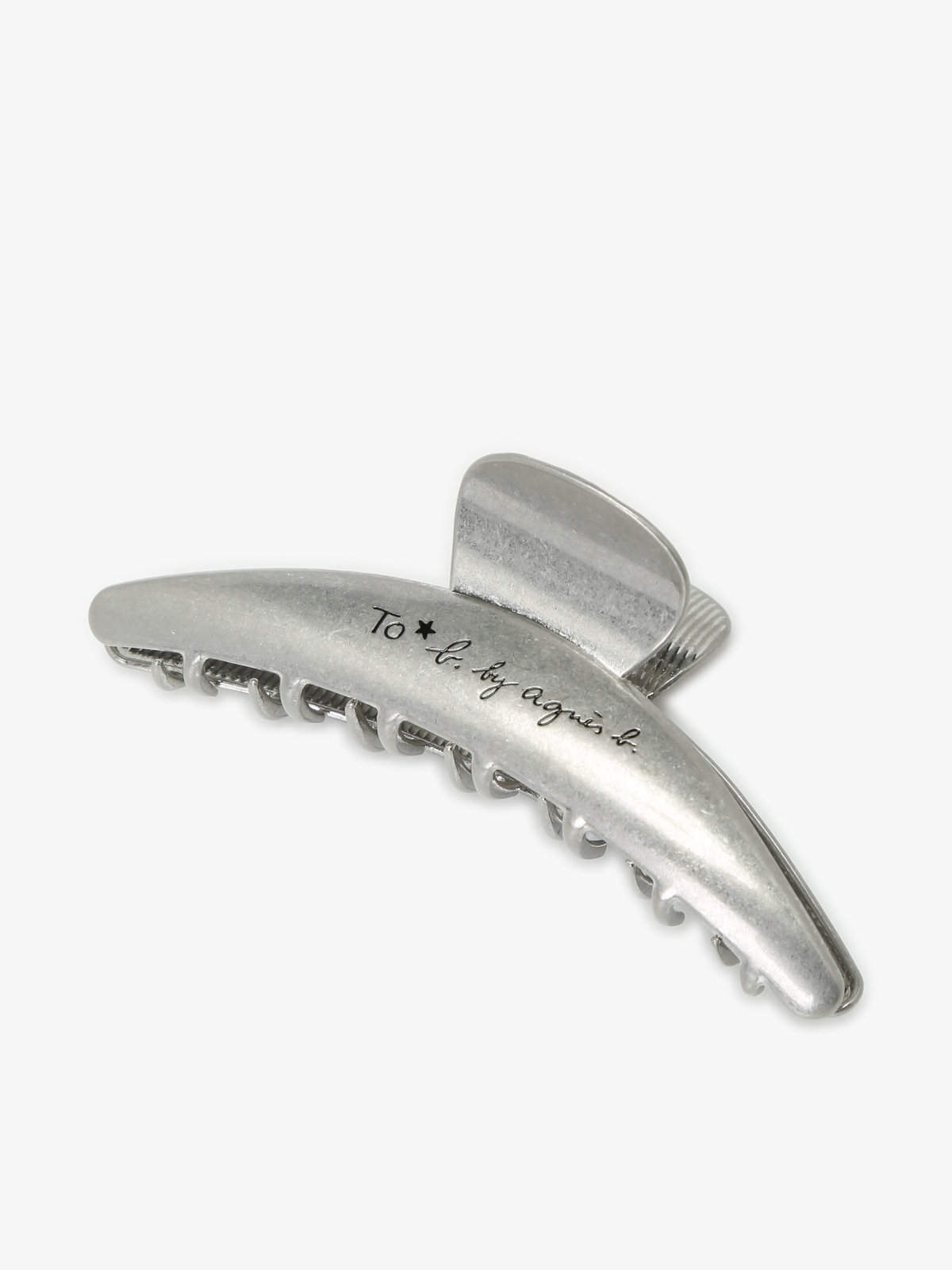 To b. by agnès b. ロゴ ヘアクリップ シルバー
