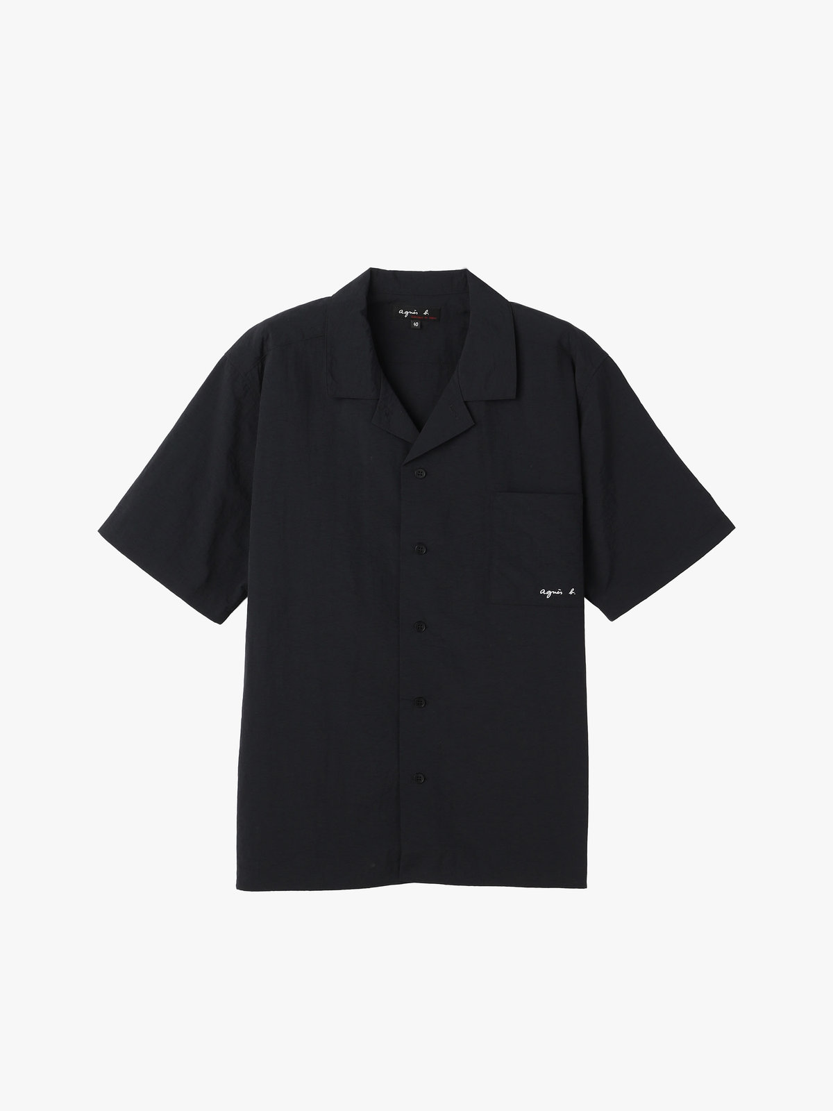 HOMME メンズ メンズ 開襟 半袖シャツ "Magnam" ブラック