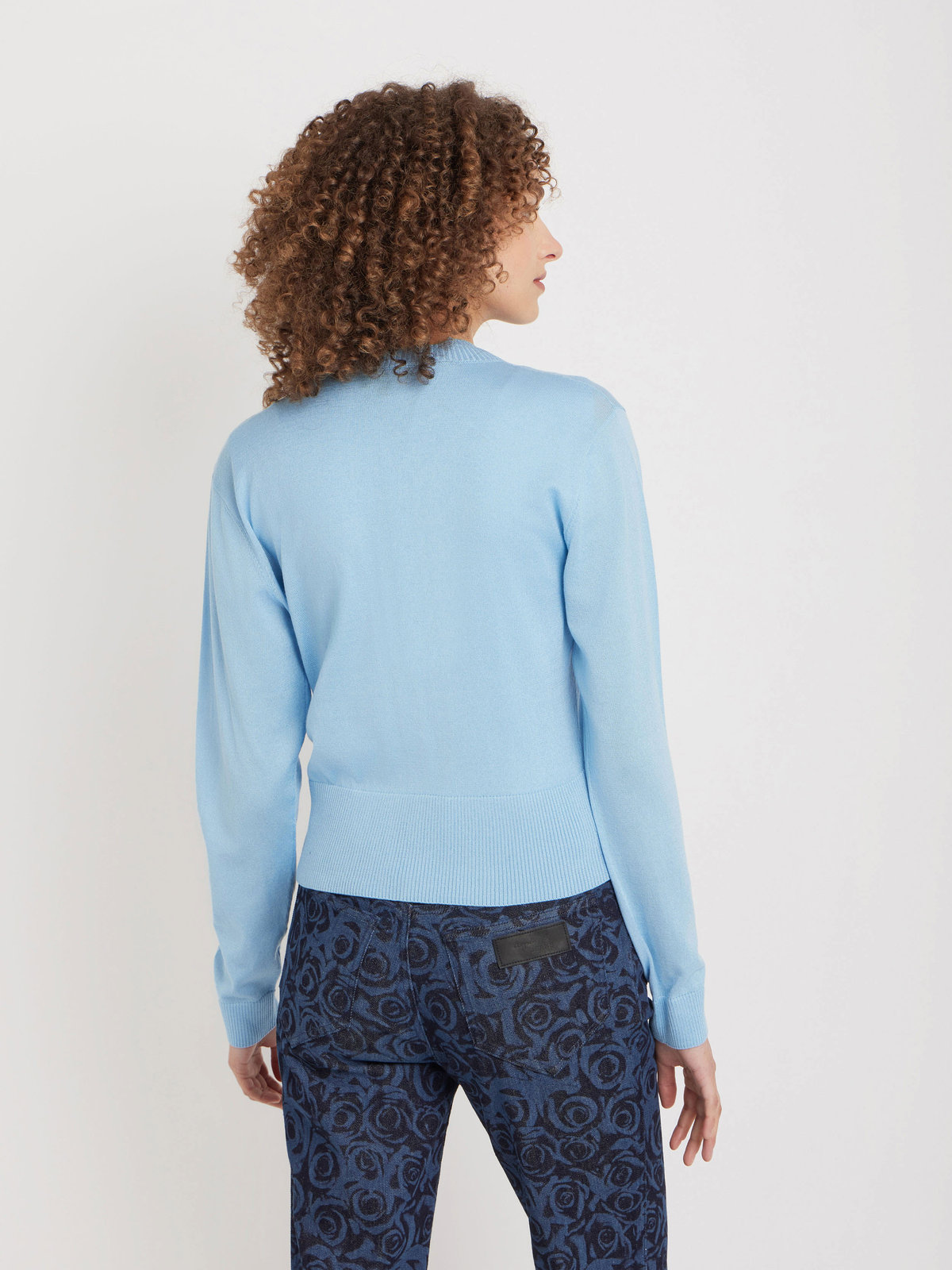 FEMME ウィメンズ コットン 長袖 カーディガン ”Lover” ブルー系その他