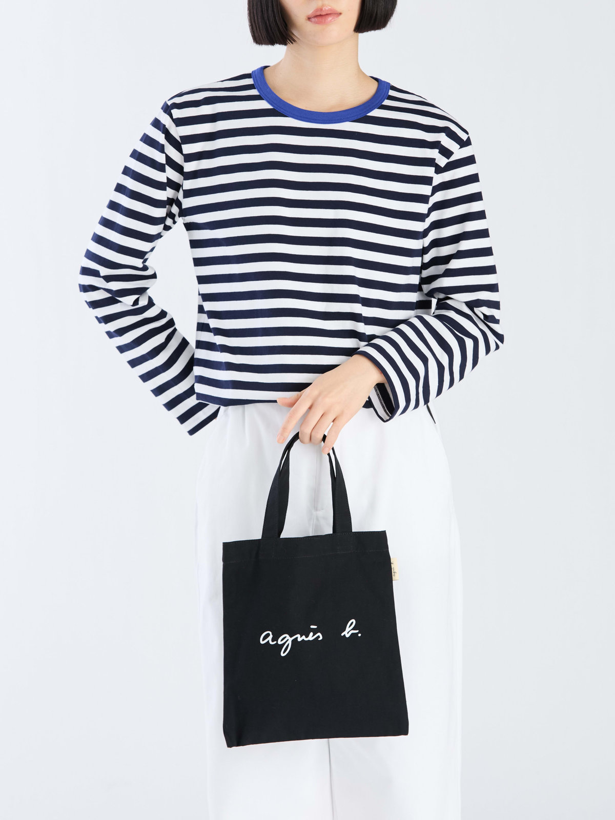 VOYAGE ウィメンズ バッグ＆ウォレット ロゴ コットン ハンドバッグ ”Paulette” YAS18-02 ブラック