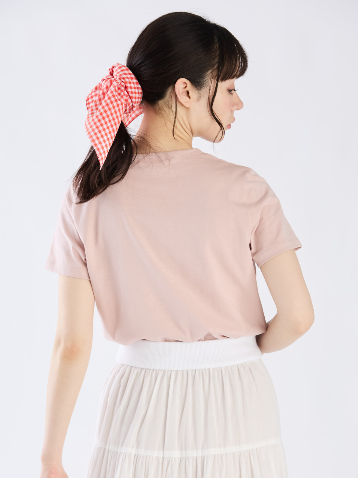 To b. by agnès b. 【Outlet】ミニロゴ コットン 半袖 Tシャツ ピンク