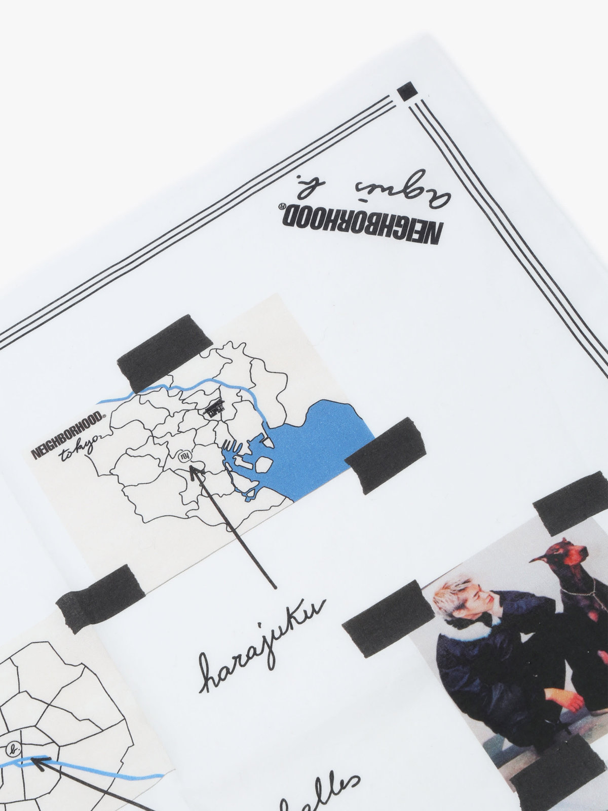 HOMME メンズ agnes b. x NH バンダナ ホワイト