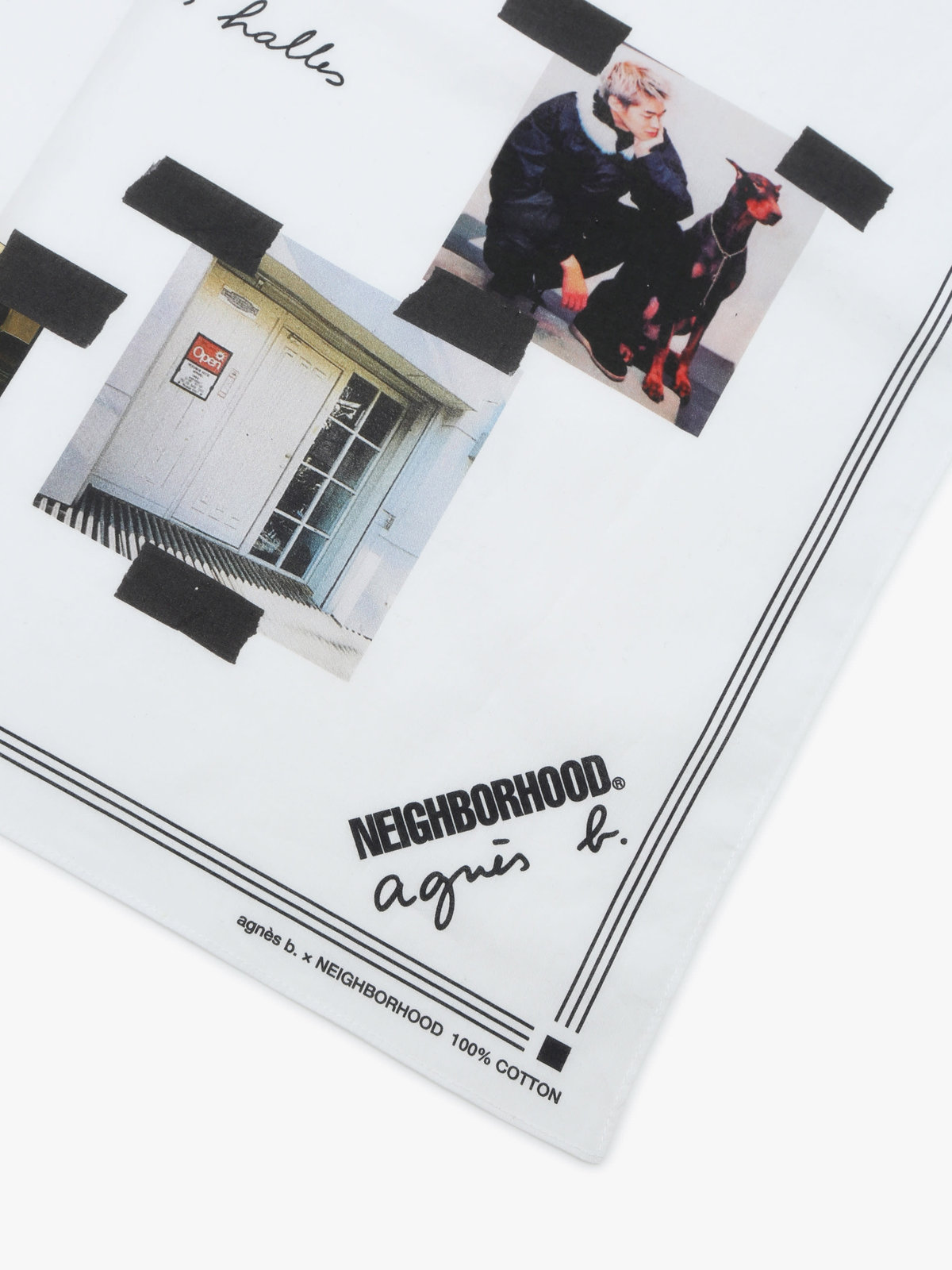 HOMME メンズ agnes b. x NH バンダナ ホワイト