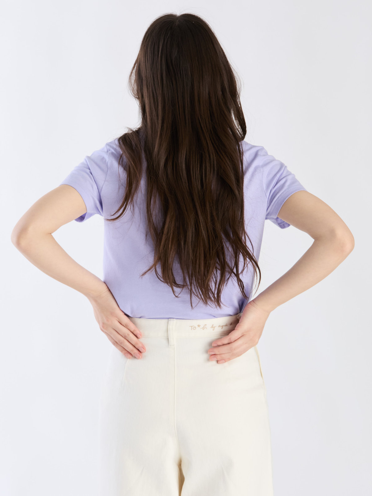 To b. by agnès b. 【Outlet】ミニロゴカラーTシャツ パープル