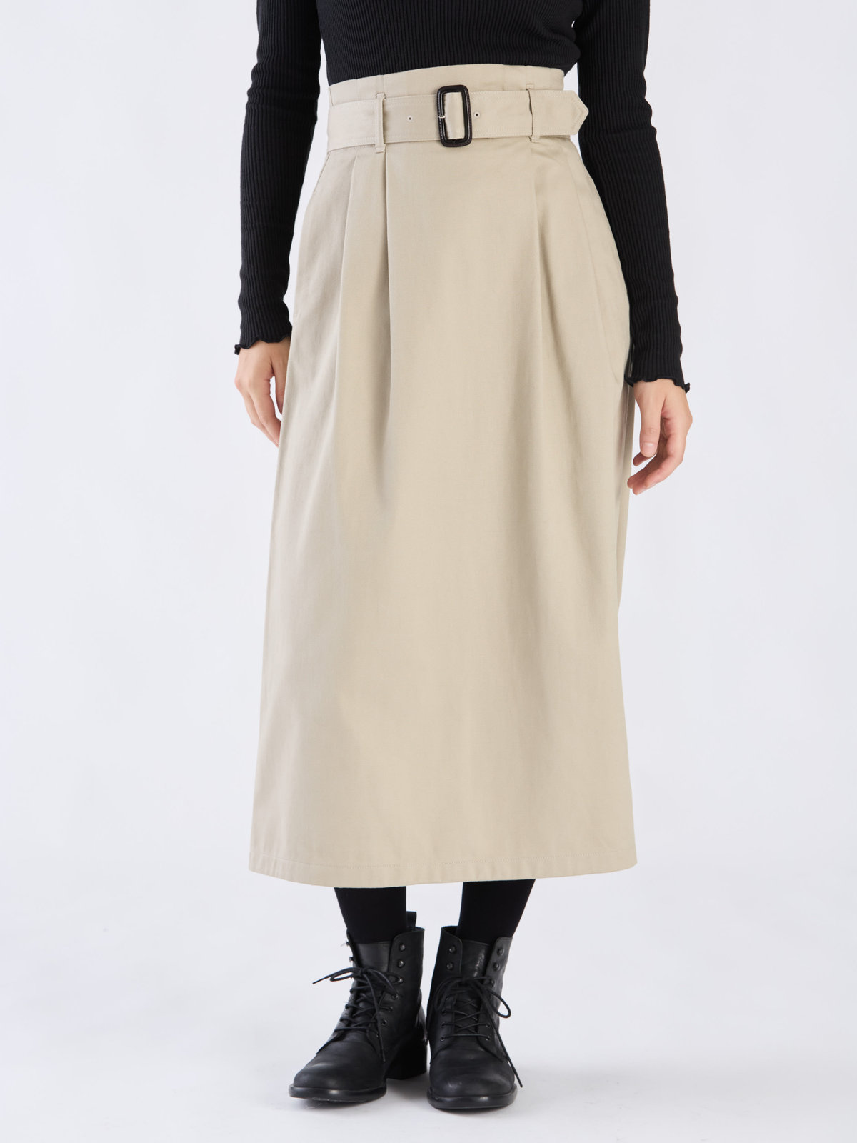 To b. by agnès b. 【Outlet】ツイルトレンチスカート ベージュ