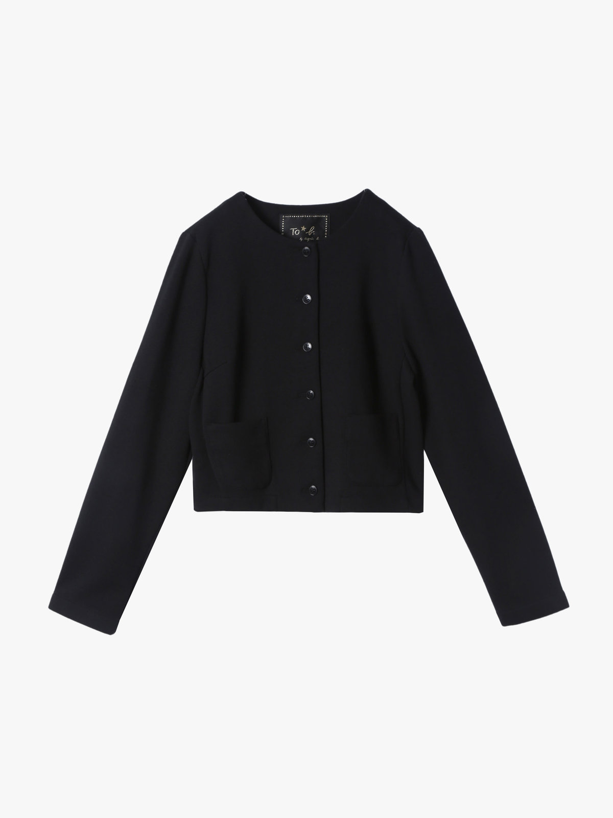 To b. by agnès b. 【Outlet】ノーカラー ジャケット ブラック