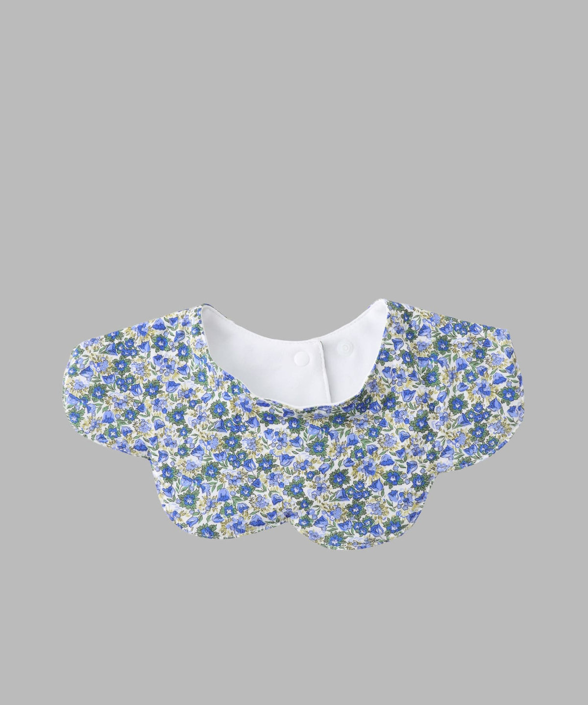 ENFANT ベビー ベビー フラワープリント ロゴ刺繍 コットン リバーシブル スタイ ブルー系その他