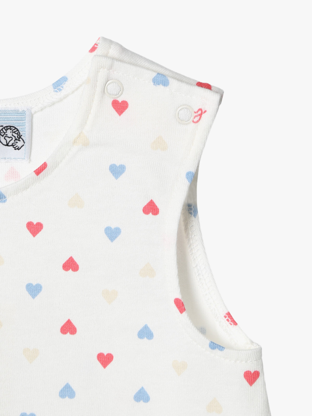 ENFANT ベビー ベビー マルチカラー コットン ノースリーブ ワンピース "Barbie" ホワイト