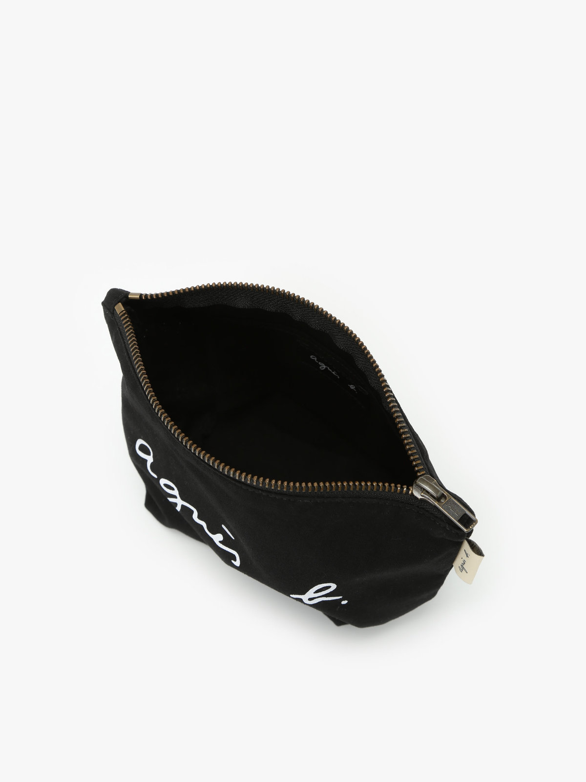 VOYAGE ウィメンズ バッグ＆ウォレット ロゴプリント コットン ポーチ ”Paulette” YAS18-03 ブラック