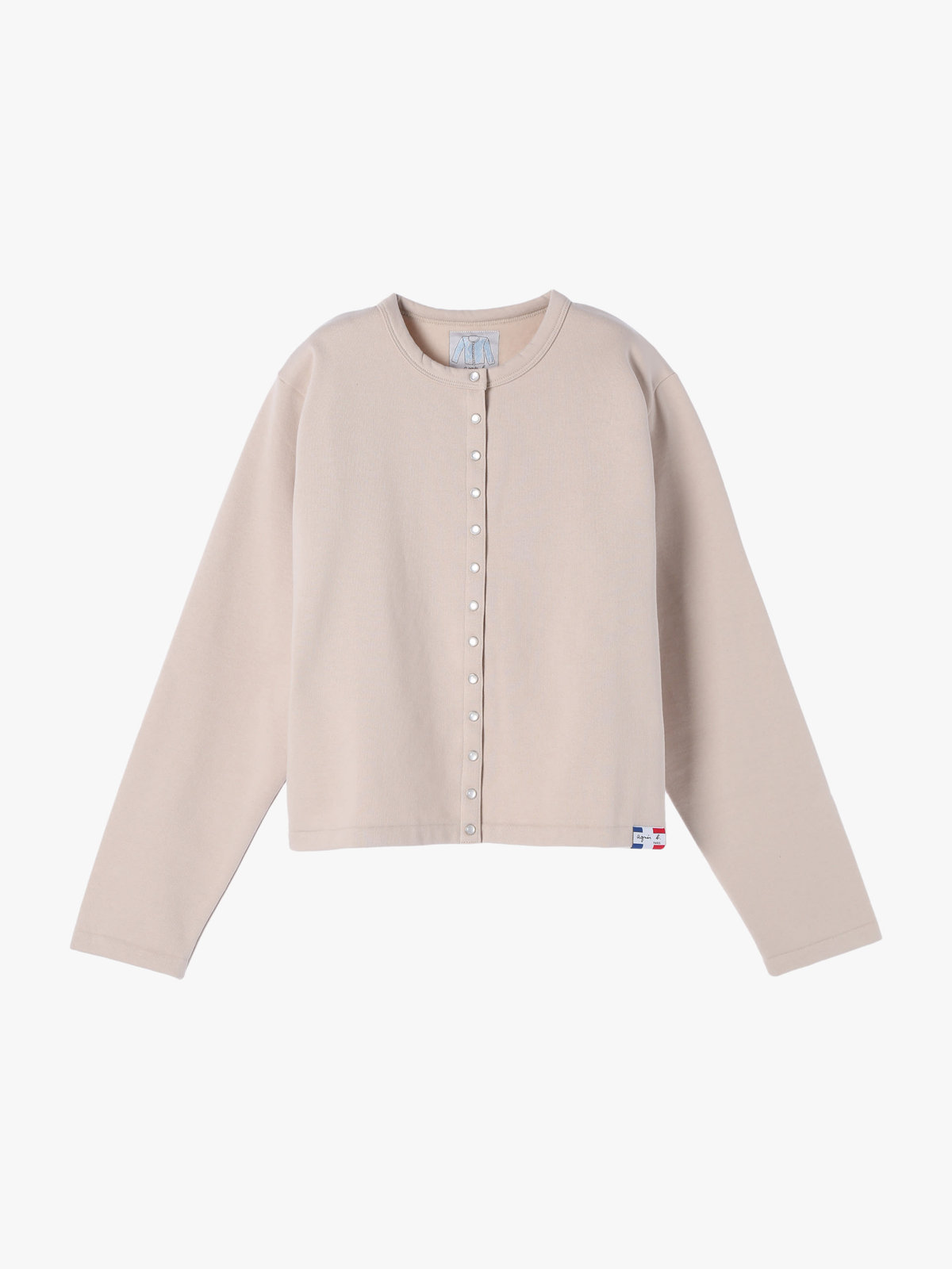 FEMME ウィメンズ コットン メルトン カーディガンプレッション [Made in France] ベージュ