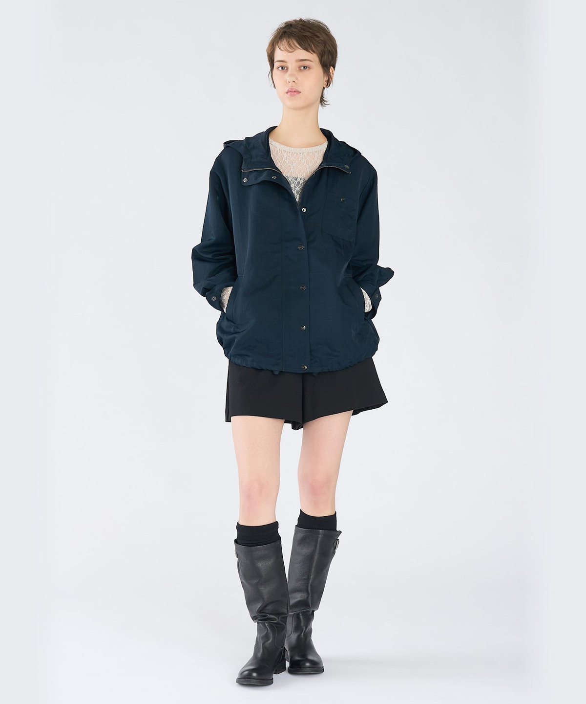 To b. by agnès b. フーディー ジャケット ネイビー