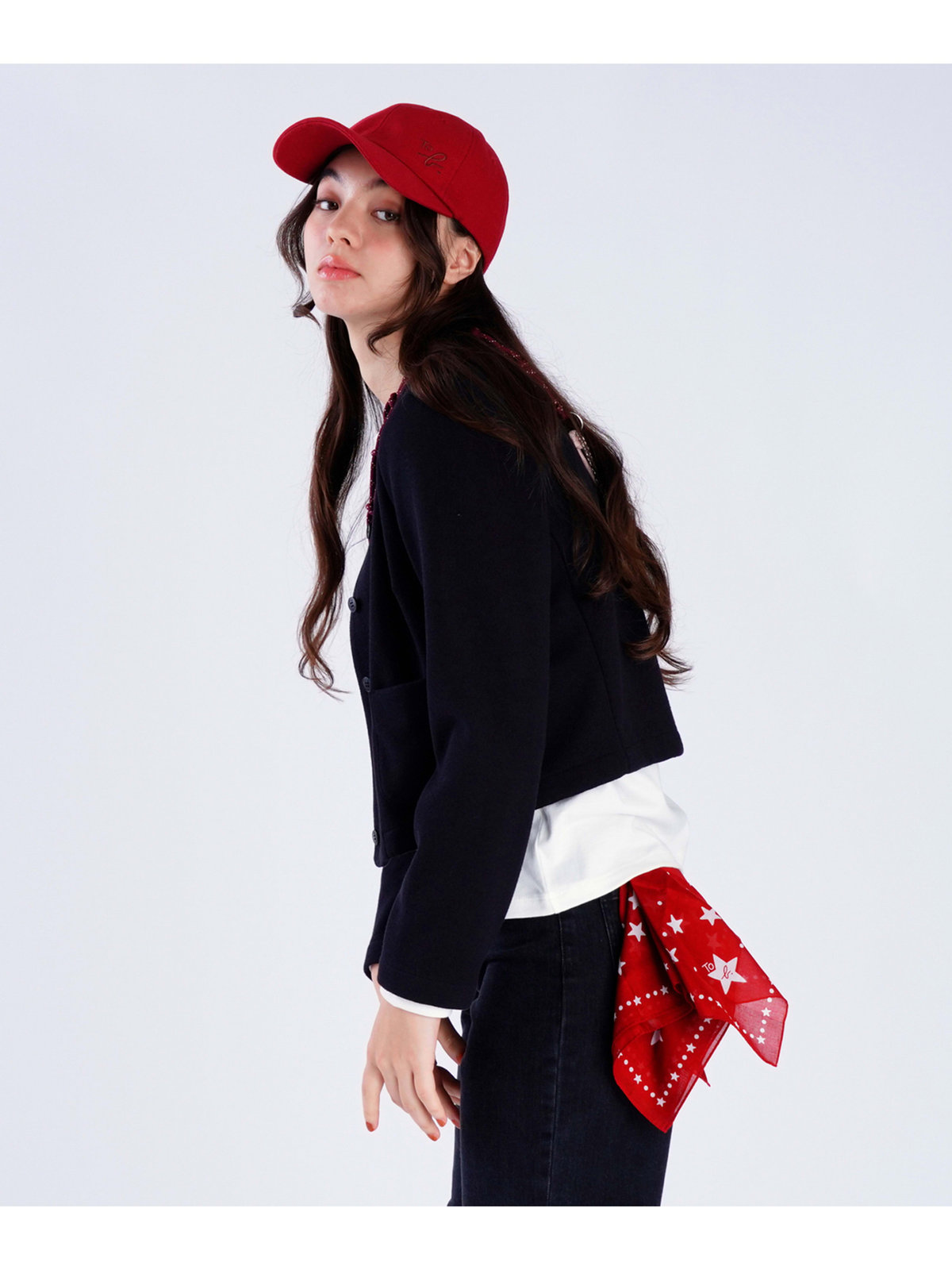 To b. by agnès b. 【Outlet】ノーカラー ジャケット ブラック