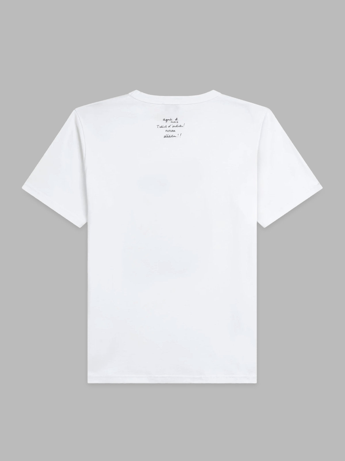 FEMME ウィメンズ プリント コットン 半袖 40ans アーティスト Tシャツ "Futura" ホワイト