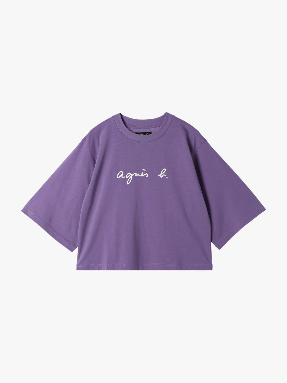 FEMME ウィメンズ ロゴ コットン 5分袖 Tシャツ ”Yoko” パープル系その他