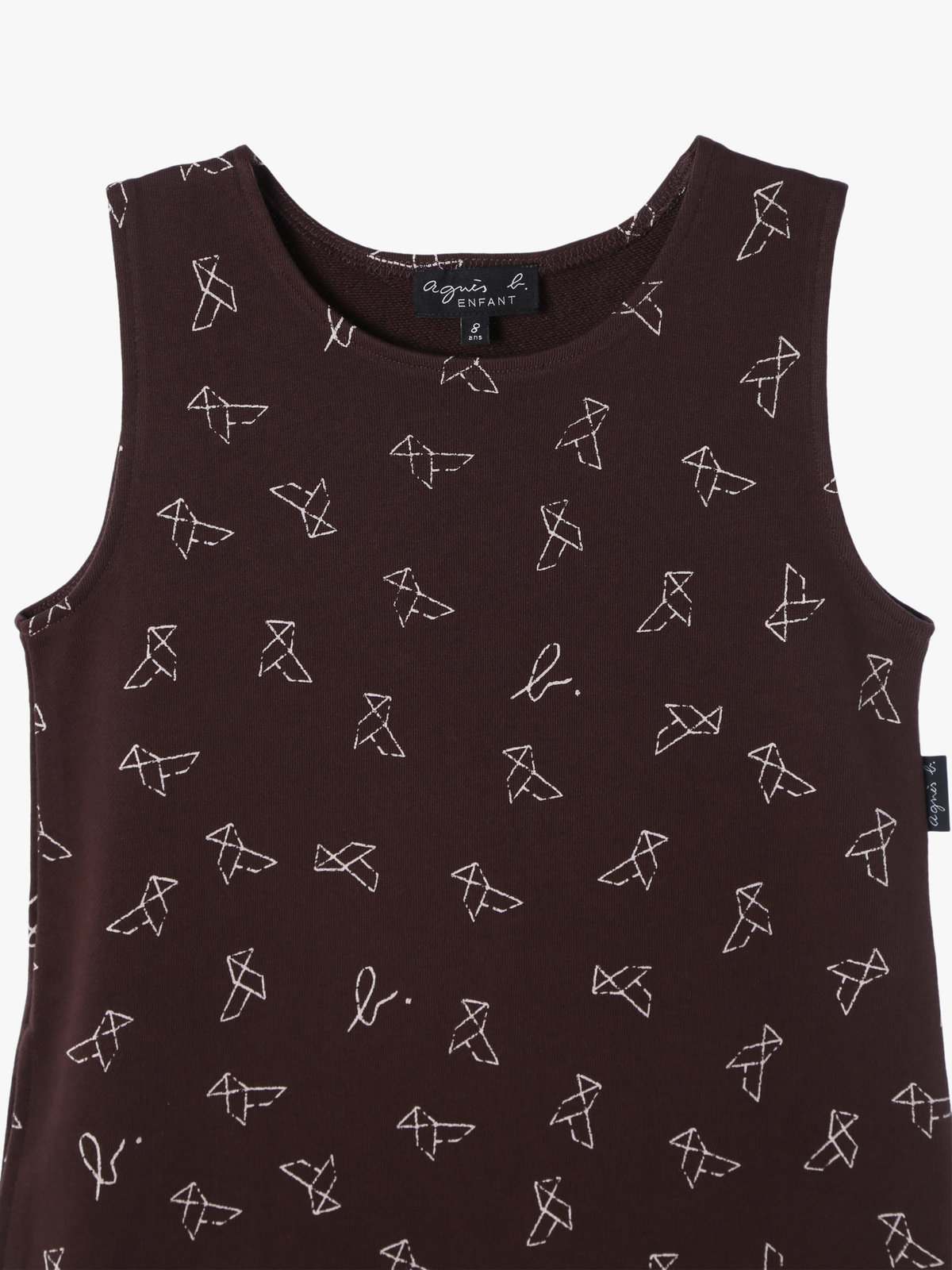 ENFANT ガールズ 【Outlet】キッズ プリント コットン ノースリーブ ワンピース ブラウン系その他