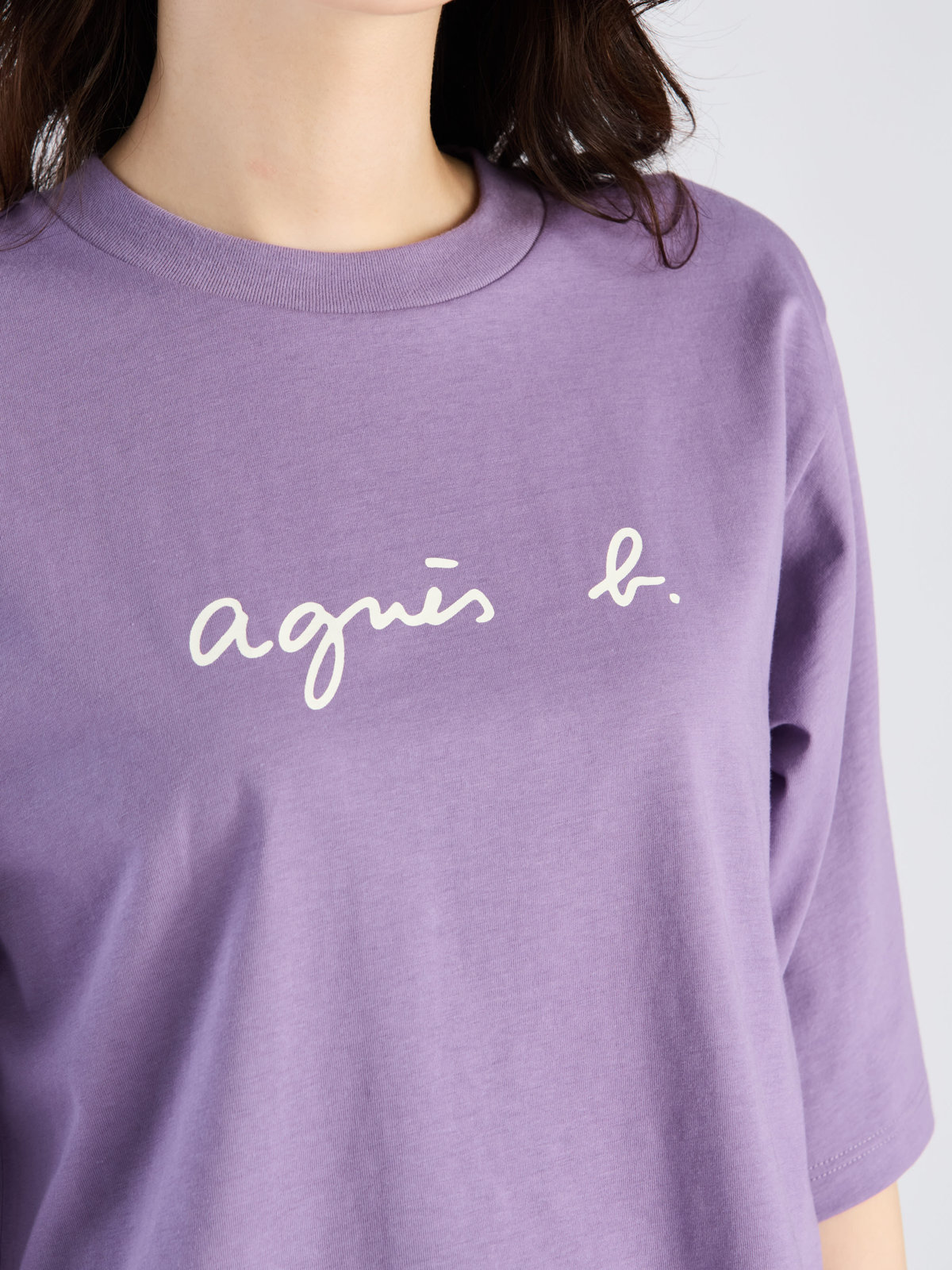 FEMME ウィメンズ ロゴ コットン 5分袖 Tシャツ ”Yoko” パープル系その他