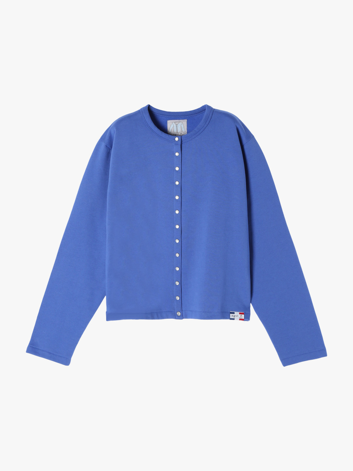 FEMME ウィメンズ コットン メルトン カーディガンプレッション [Made in France] ブルー系その他