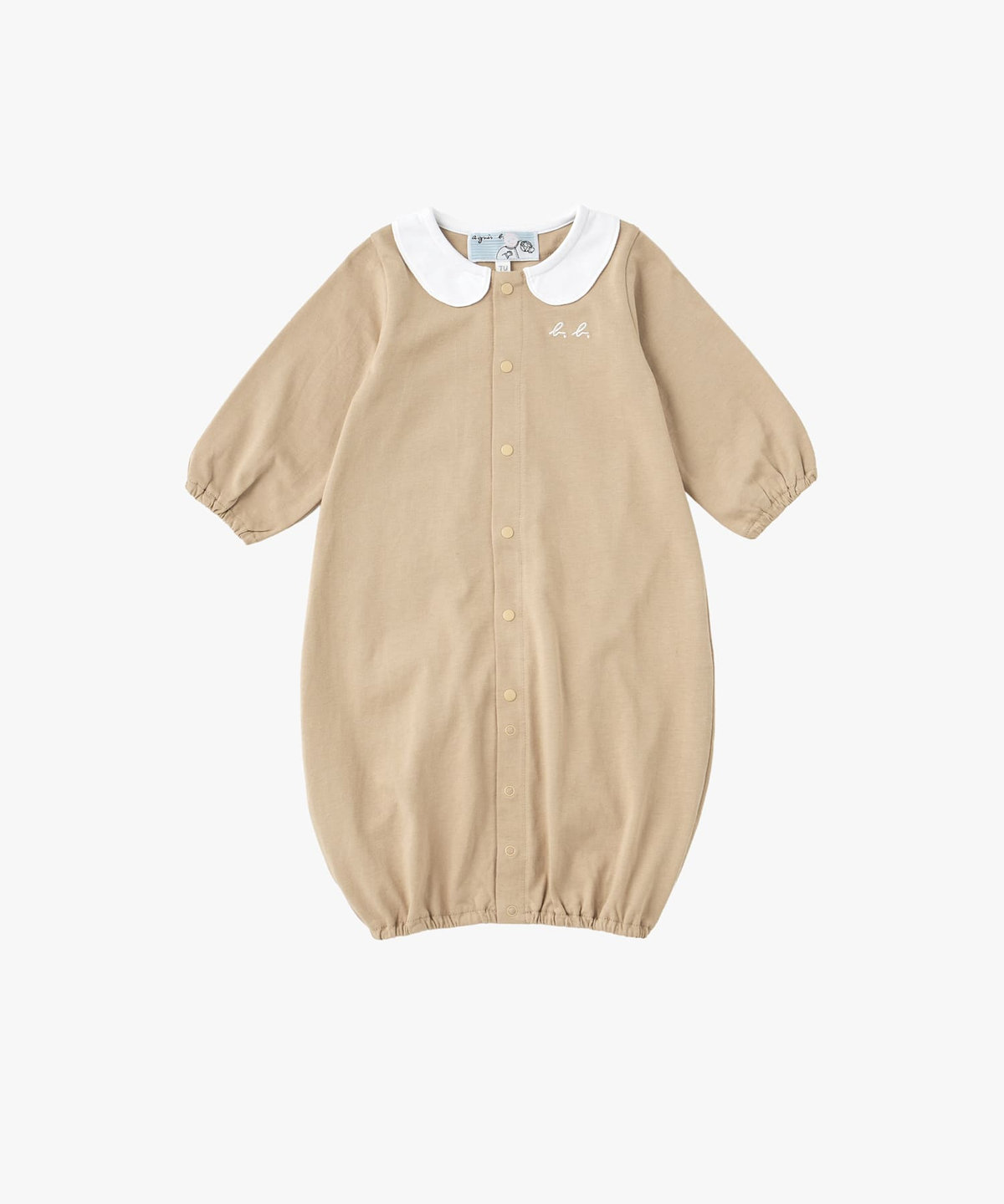 ENFANT ベビー ベビー コットン 長袖 コンビネゾン ブラウン