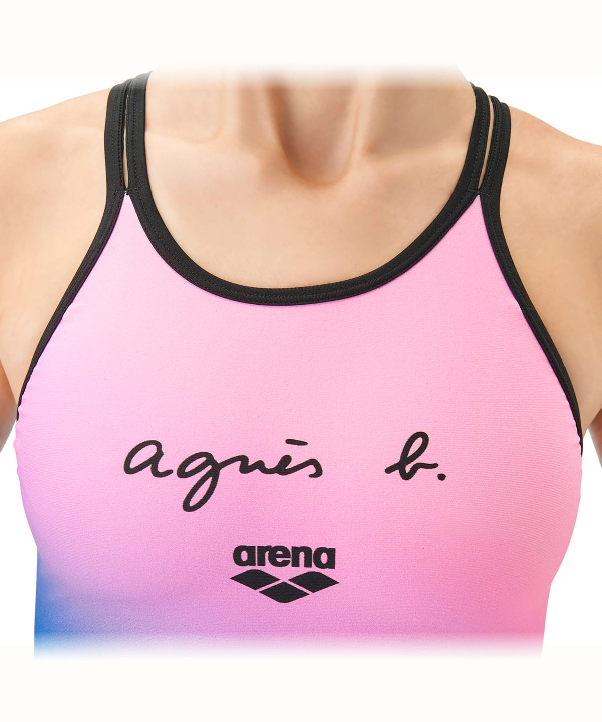 FEMME ウィメンズ agnes b. x arena タフスーツ トレーニングワンピース 水着 ピンク系その他