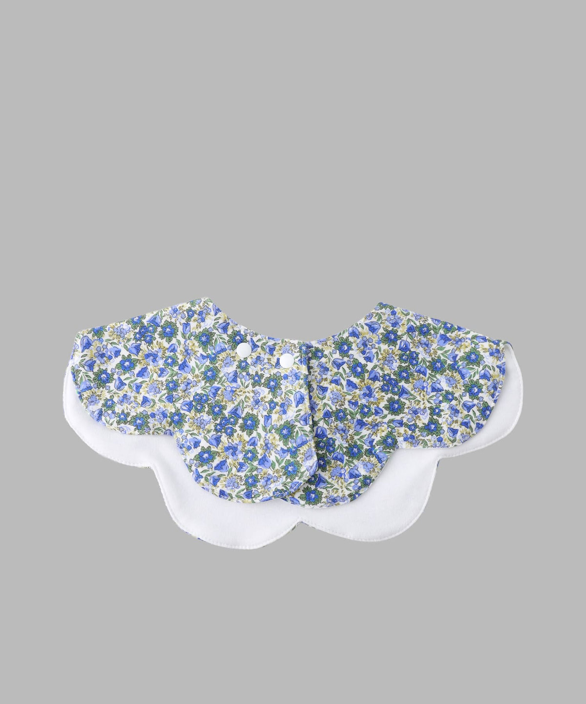 ENFANT ベビー ベビー フラワープリント ロゴ刺繍 コットン リバーシブル スタイ ブルー系その他