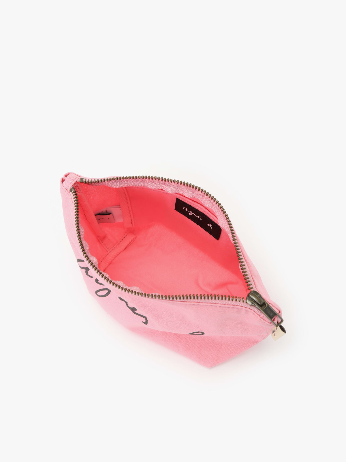 VOYAGE ウィメンズ バッグ＆ウォレット ロゴプリント コットン ポーチ ”Paulette” YAS18-03 ピンク