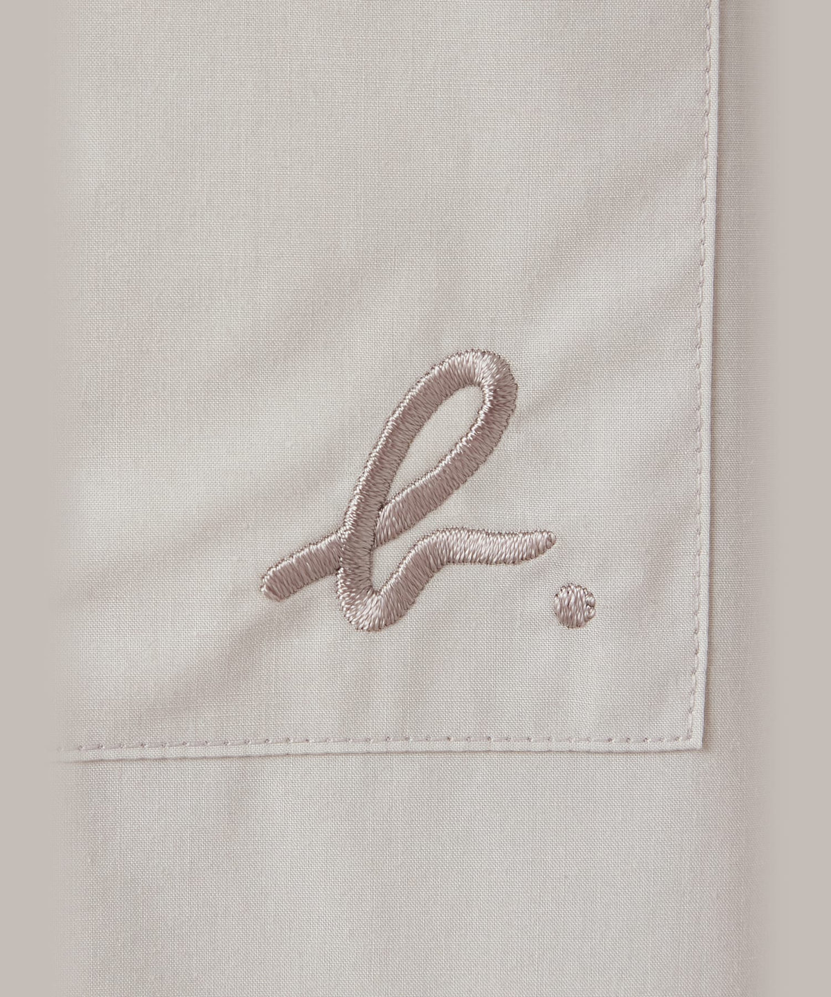 HOMME メンズ メンズ "b."ロゴ 刺繍 コットン 開襟 半袖 シャツ "Mag" グレー系その他