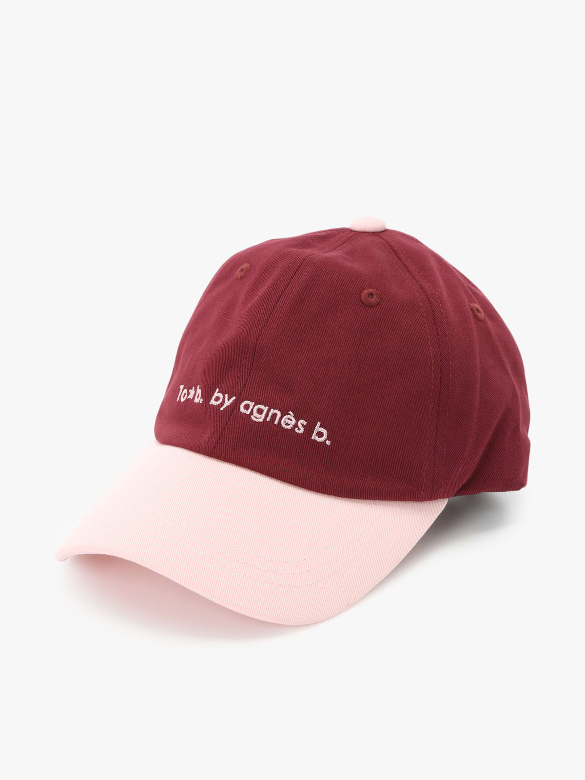 To b. by agnès b. コットン バイカラー キャップ ボルドー